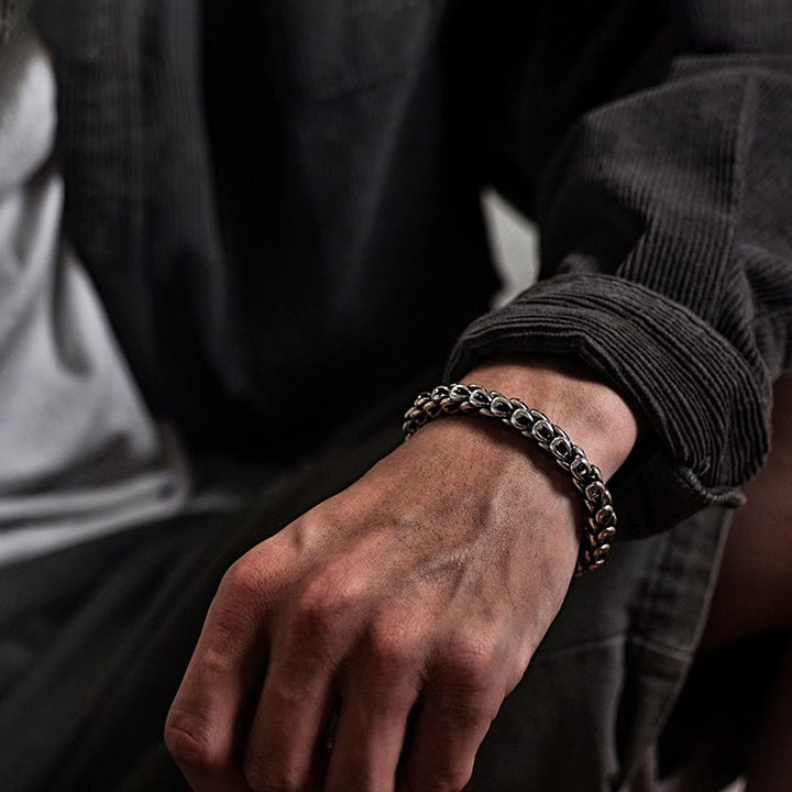 Armband mit Buddha Stonesn, Retro-Drachenschuppenmuster, Erfolg, Stärke