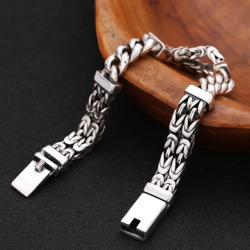 Armband mit Buddha Stonesn, Retro-Kettenmuster, Glücksheilung