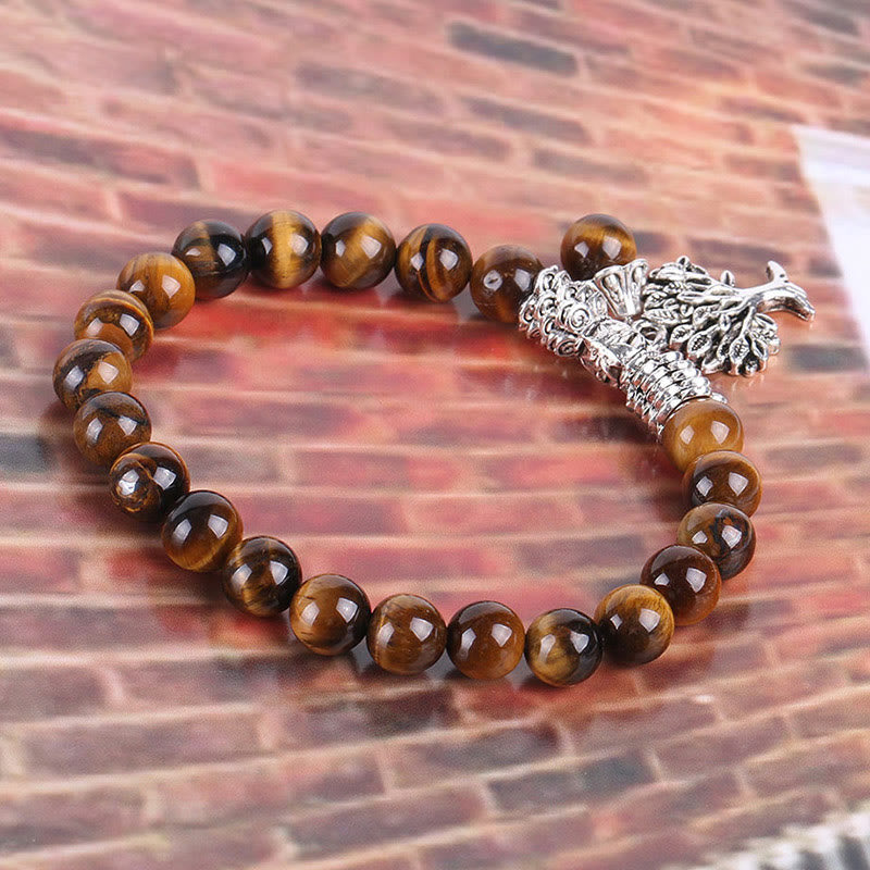Buddha Stones, natürlicher Edelstein, Baum des Lebens, Glücksbringer, Stretch-Armband