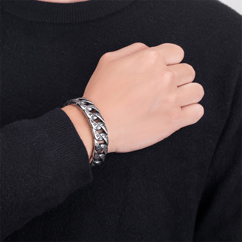 Buddha Stones Tibetisches Om Mani Padme Hum Mantra Titanstahl Peace Cuf Armreif