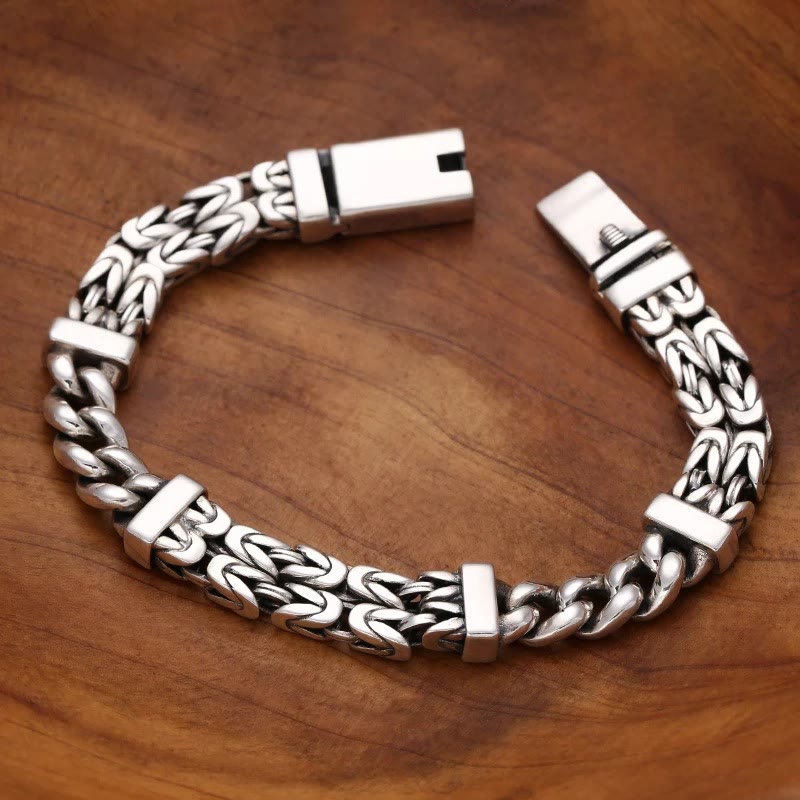 Armband mit Buddha Stonesn, Retro-Kettenmuster, Glücksheilung