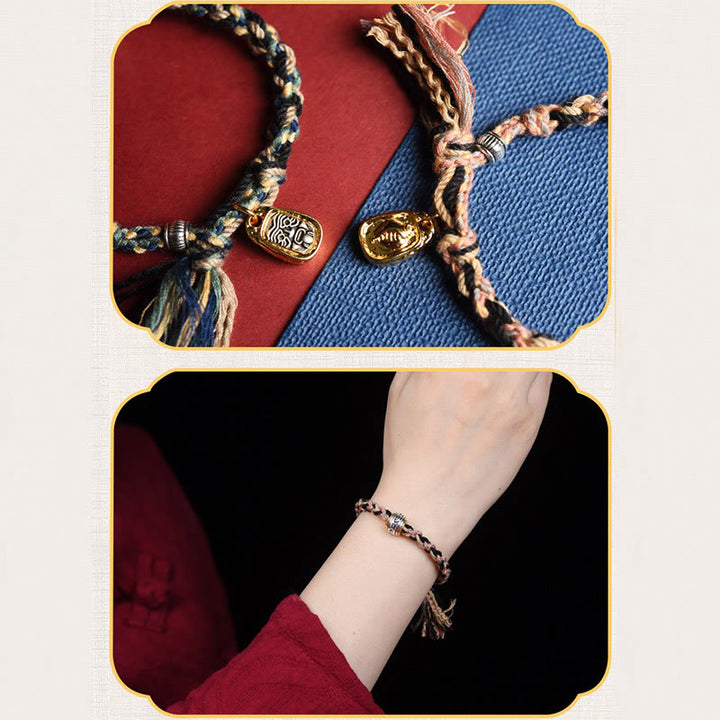 Buddha Stones Zakiram Göttin des Reichtums Om Mani Padme Hum Peace handgefertigtes Armband