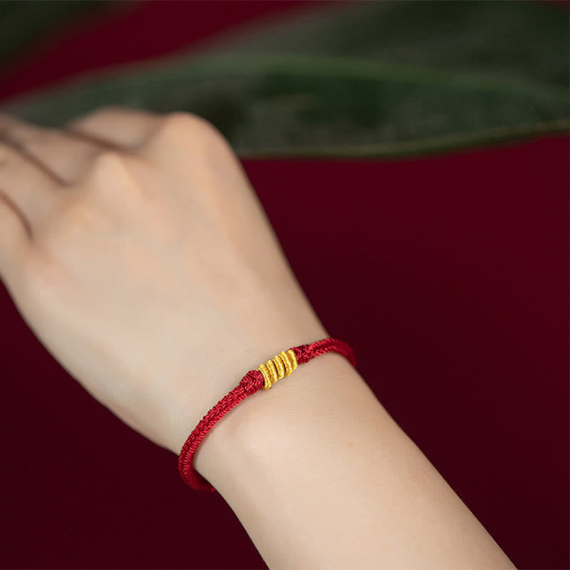 Buddha Stones Handgefertigtes King-Kong-Knoten-Glücksschutz-Armband aus geflochtenem Seil