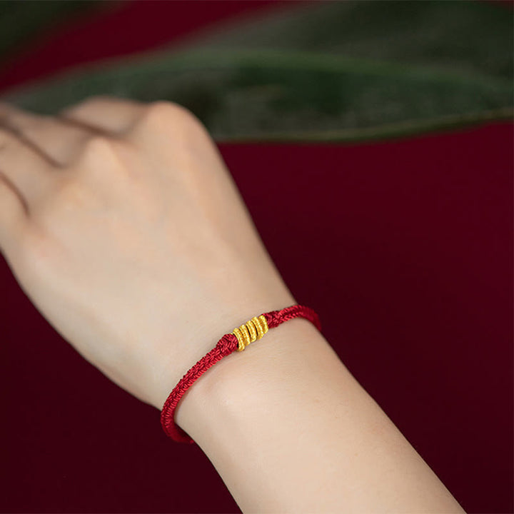 Buddha Stones Handgefertigtes King-Kong-Knoten-Glücksschutz-Armband aus geflochtenem Seil