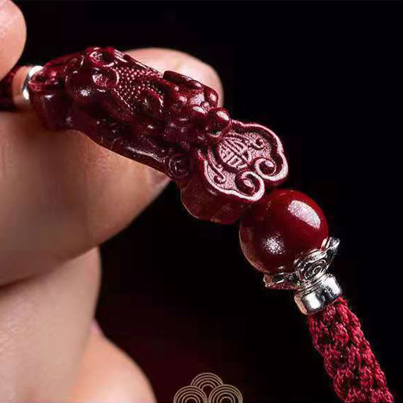Buddha Stones Handgefertigtes PiXiu Cinnabar Wealth Luck geflochtenes Armband - image 19