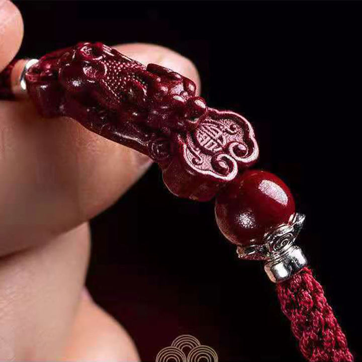 Buddha Stones Handgefertigtes PiXiu Cinnabar Wealth Luck geflochtenes Armband - image 19