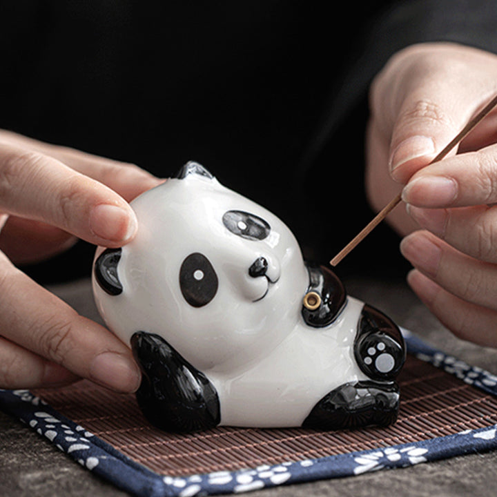 Hübsche Katze-Panda-Keramik-Segen-Räuchergefäß-Dekoration - image 18