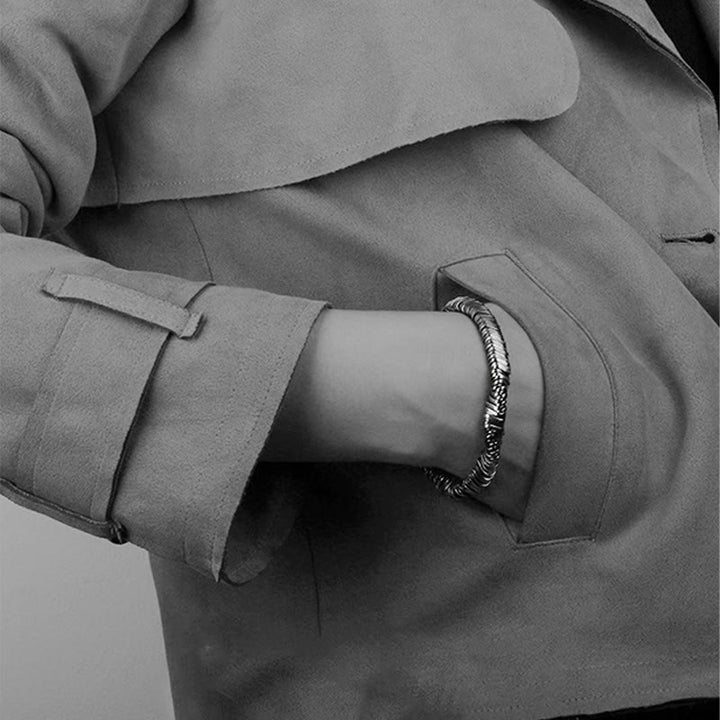 Buddha Stones 925 Sterling Silber Vintage Twisted Design Reichtum Heilung Kettenarmband - image 11