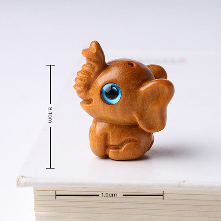 Buddha Stones, Sandelholz, kleines Blatt, rotes Sandelholz, grünes Sandelholz, glücklicher Mini-Elefant, geschnitzte Schutzdekoration - image 10