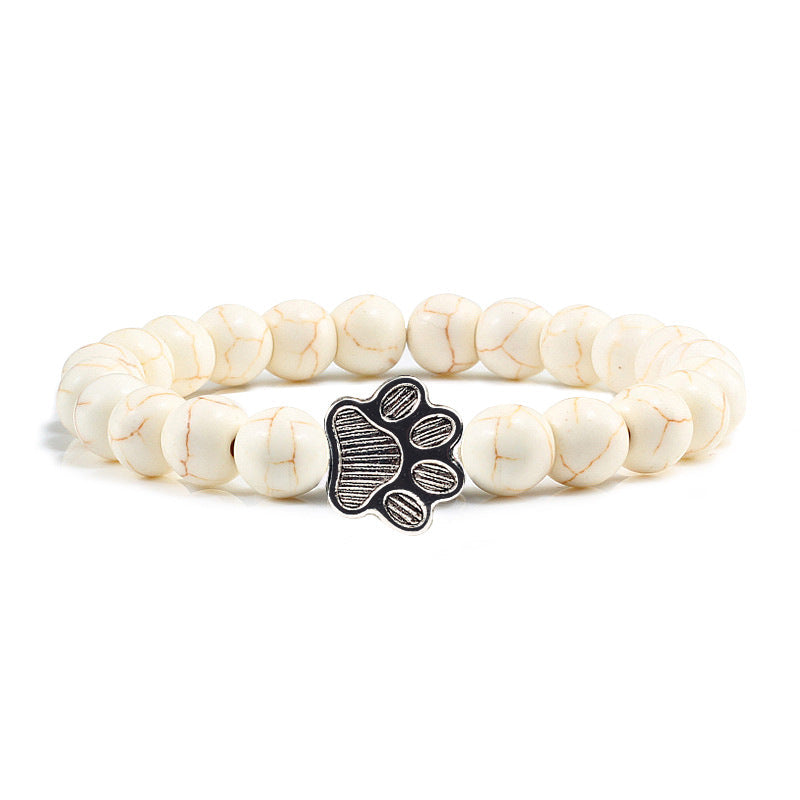Buddha Stones „Rette einen Hund“-Steinarmband - Weiße Perlen - image 16