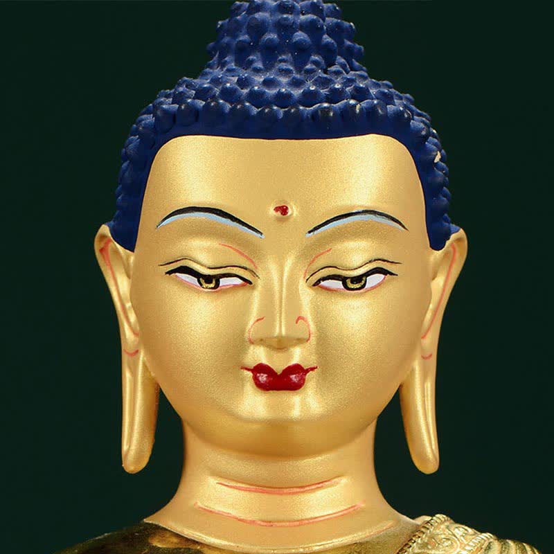 Buddha Shakyamuni Figur Erleuchtung Kupferstatue Heimdekoration - image 12