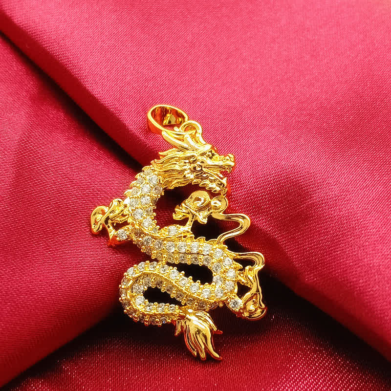 Buddha Stones Gold-Drachenschutz-Halskettenanhänger - image 7