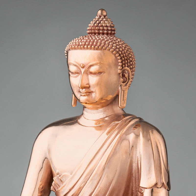 Gautama Shakyamuni Buddha Figur Serenity Kupfer Statue Home Dekoration - image 3