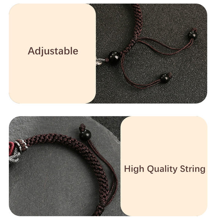 Handgefertigtes geflochtenes Armband aus 925er-Sterlingsilber mit Buddha Stonesn - image 5