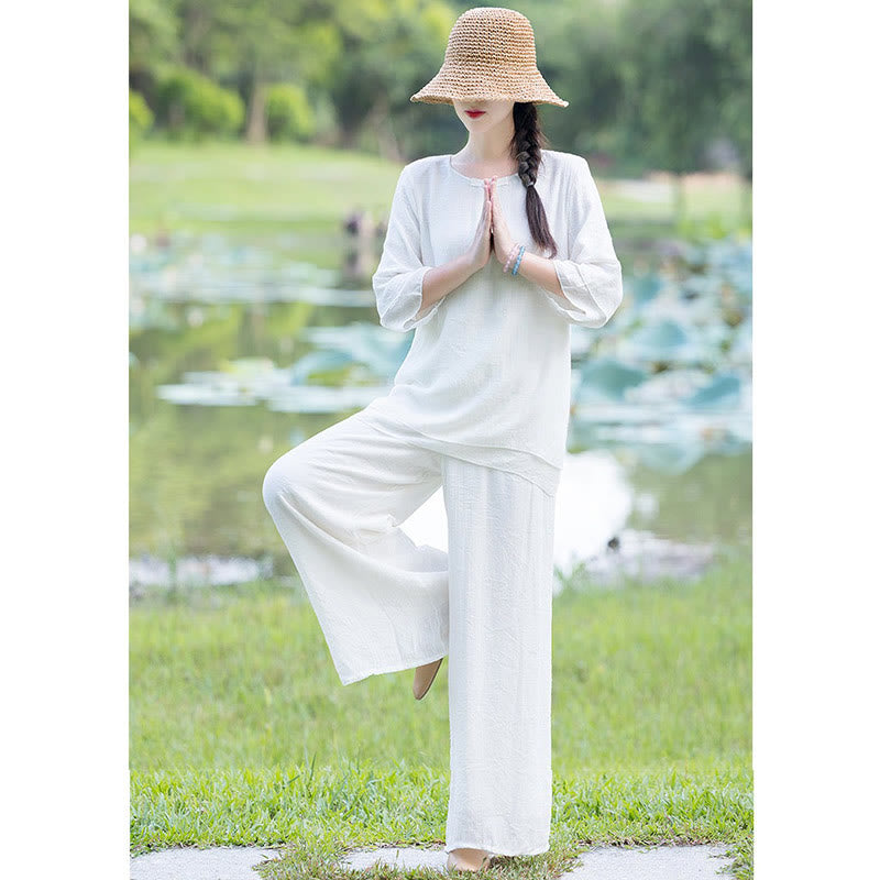 Tai Chi Meditation Gebet Zen Spirituelle Morgenpraxis Kleidung Damen Set - image 14