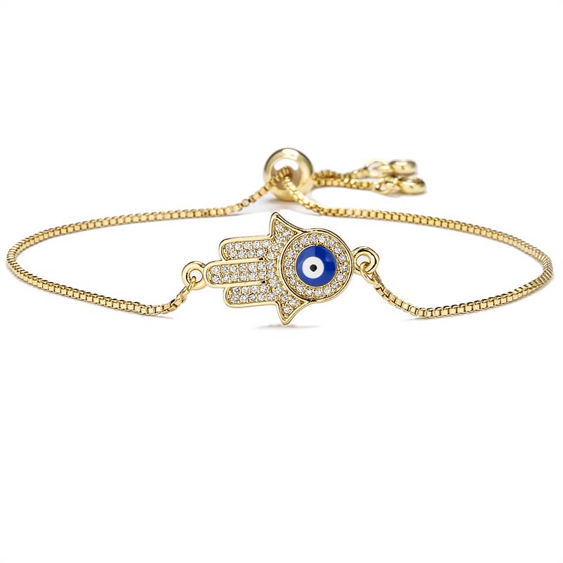 Buddha Stones Evil Eye Schutz-Mut-Armband