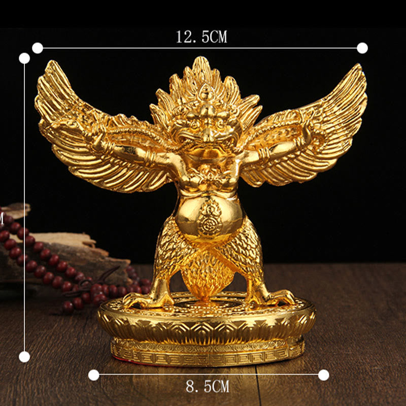 Tibetische goldene Garuda-Vogellegierung, Schutz-Heimdekoration - image 13