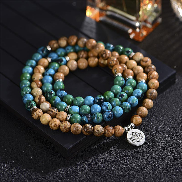 Buddha Stones 108 Meditation Heilung mehrschichtige Mala