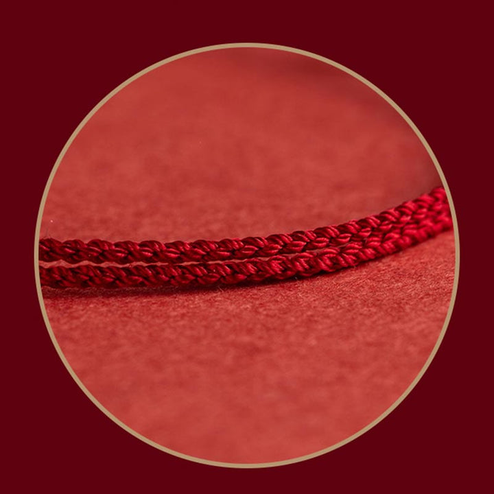 Armband mit Buddha Stonesn, 925er-Sterlingsilber, Glück, Glück, Frieden, Freude, Lotus, Frieden, Schnalle, rote Schnur - image 4