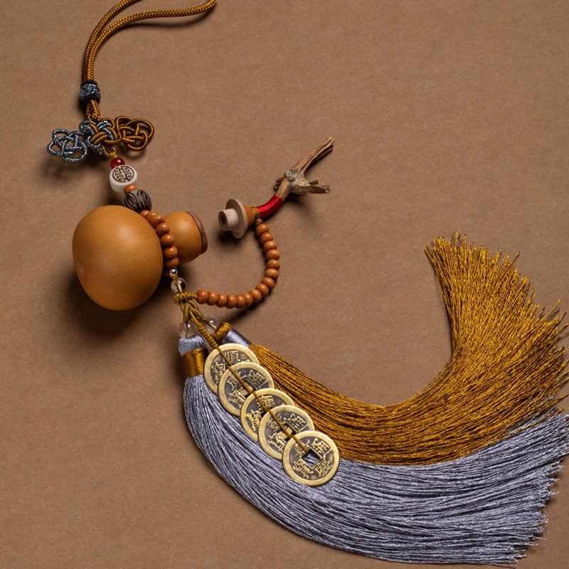 Buddha Stones, Feng-Shui-Münzen, Kürbis, chinesischer Knoten, Glücksmünzen, fünf Kaiser, Geld, Reichtum, Quasten, Dekoration - image 0