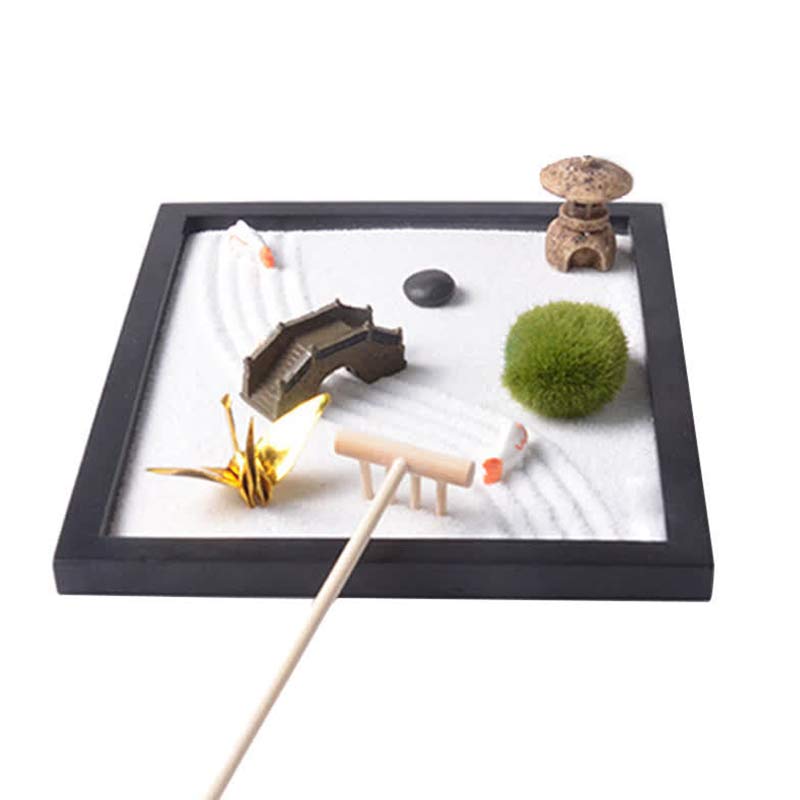 Koi-Fisch, kleine Brücke, Graslandschaft, Frieden, Meditation, Zen-Gartendekoration - image 4