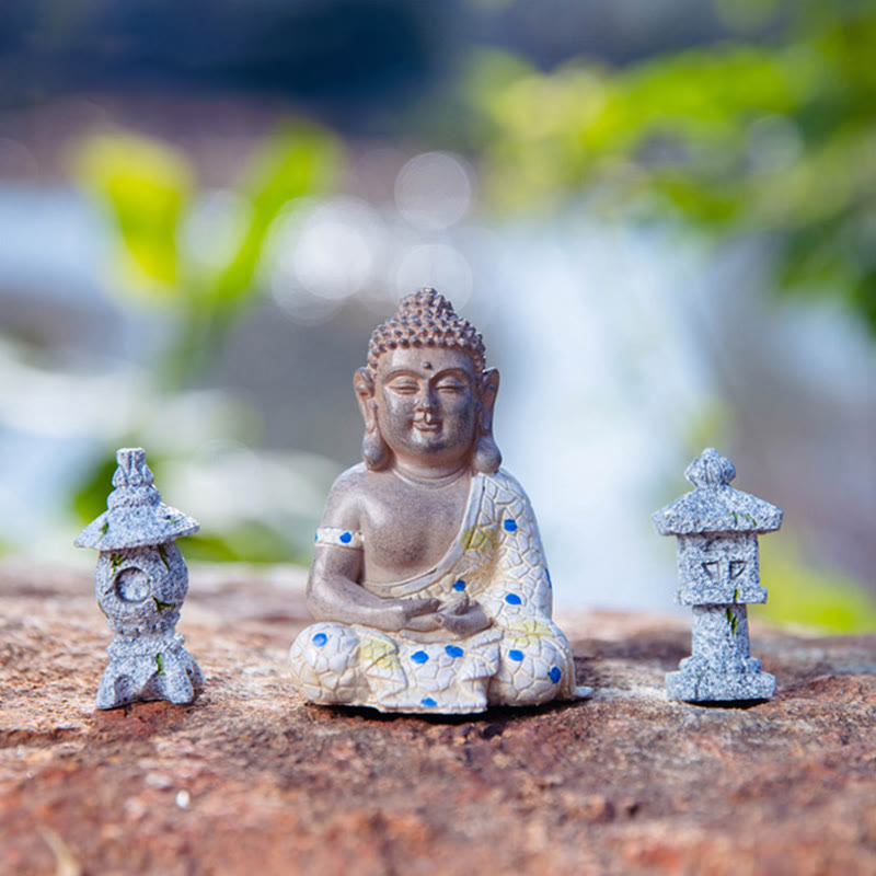Meditierender Zen-Buddha-Gelassenheitsharz-Statuenfigur, Heimdekoration - image 8