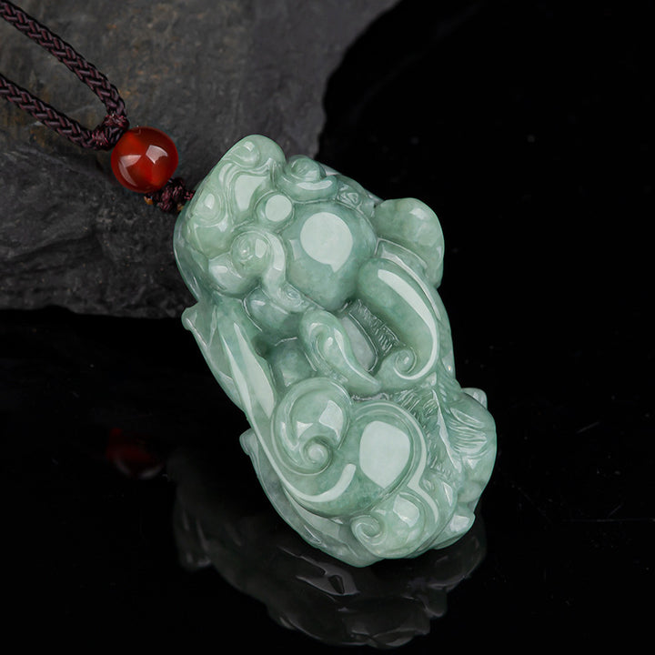 Buddha Stones Jade PiXiu Reichtum Glück String Halskette Anhänger - PiXiu (Reichtum ♥ Glück) - image 1