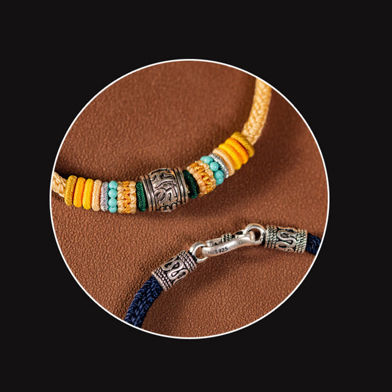 Buddha Stones Handgefertigtes geflochtenes Armband aus 925er-Sterlingsilber, tibetisches Om Mani Padme Hum Purity - image 13