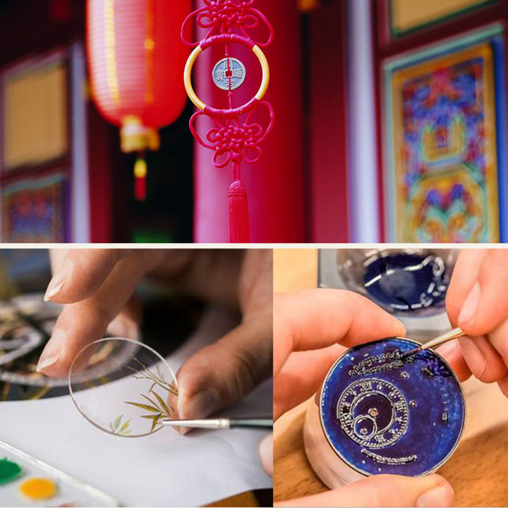 Buddha Stones, 925er-Sterlingsilber, indisches kleines Blatt, rotes Sandelholz, Aquamarin, voller Goldstern, chinesisches Knoten-Segen-Armband