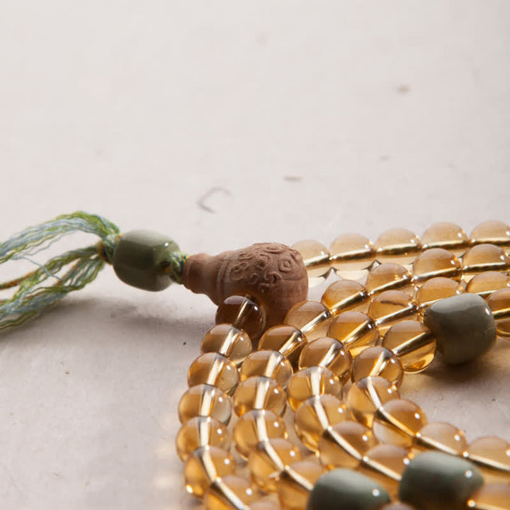 108 Mala Perlen 925 Sterling Silber Citrin Sandelholz Türkis Schutz Wohlstandsarmband - image 15