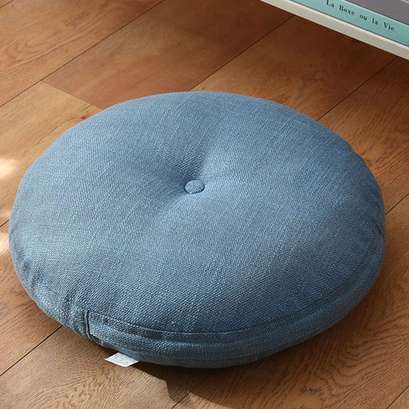 Lotus einfaches Muster Leinen Meditation Sitzkissen Home Wohnzimmer Dekoration - Abnehmbar - 40 cm * 10 cm - Hellblau - image 11