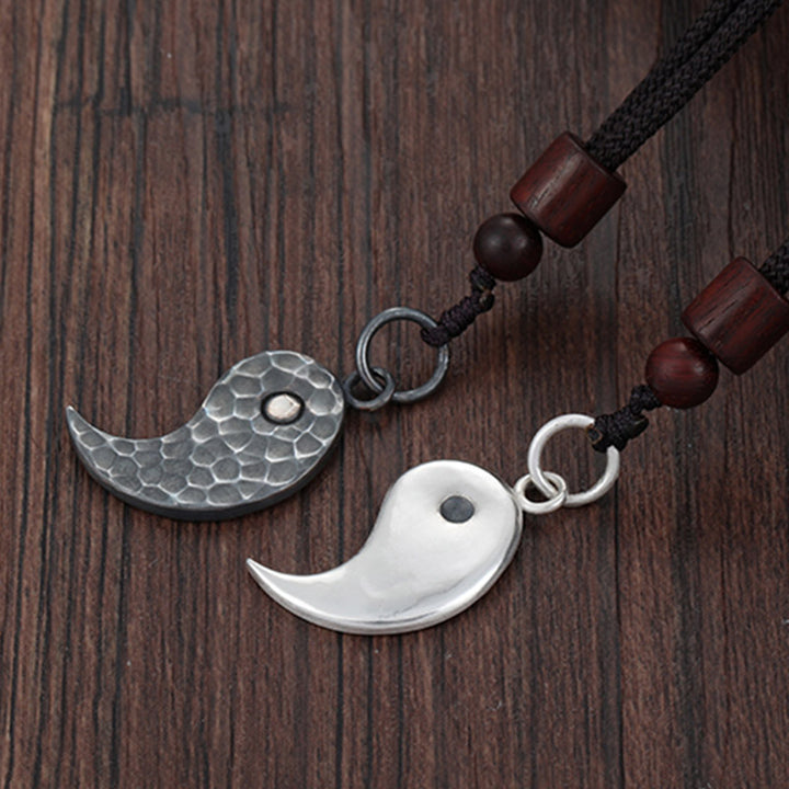 Buddha Stones Halskettenanhänger aus 990er Sterlingsilber mit Yin-Yang-Symbol für Balance und Harmonie - image 2