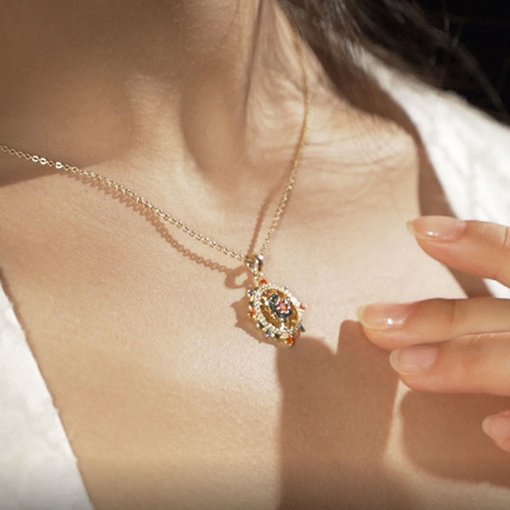 Buddha Stones 925 Sterling Silber Lotusblume Bunte Zirkon Neuanfang Halskette Anhänger - image 3