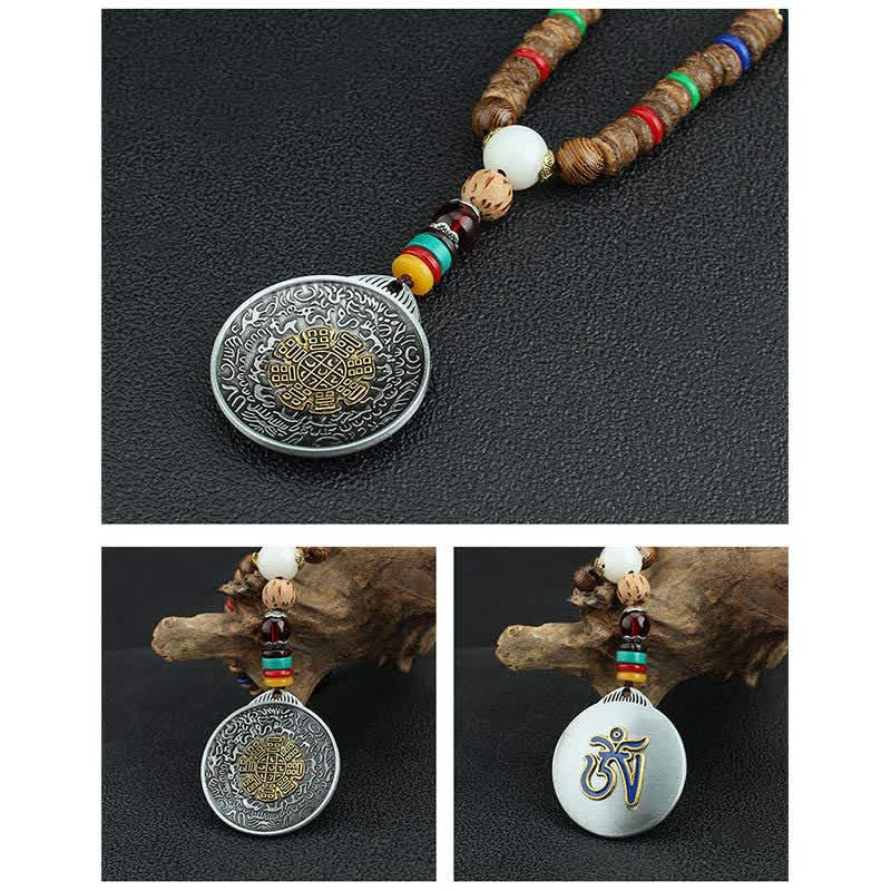 Buddha Stones, tibetische Om Mani Padme Hum Gebetsmühle, Rotation, Vajra-Holz-Halsketten-Anhänger - image 25