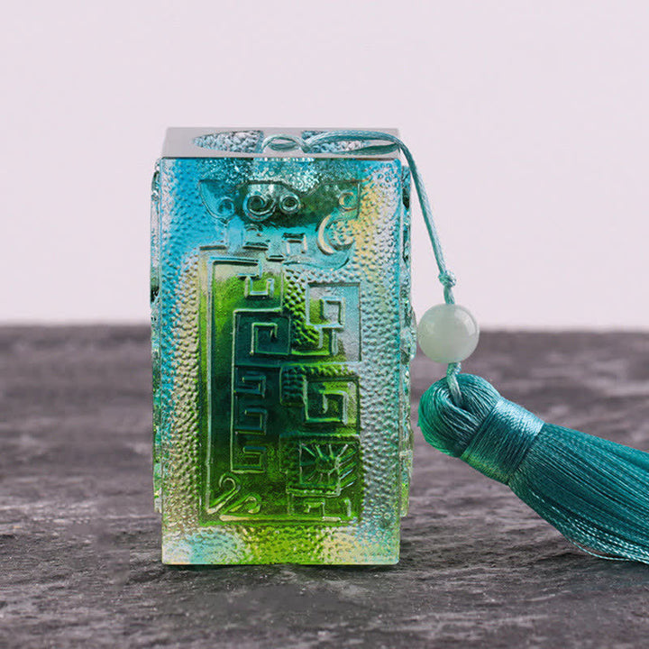 Feng Shui handgefertigtes Liuli-Kristall-Kunststück, Heim- und Bürodekoration - image 11