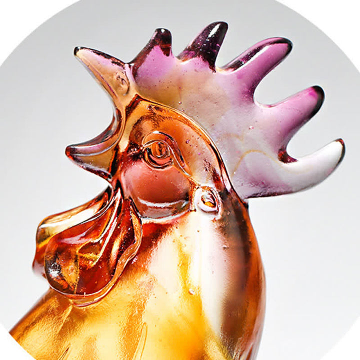 Handgefertigtes Liuli-Kristall-Hahn-Kunststück, Heimdekoration - image 11