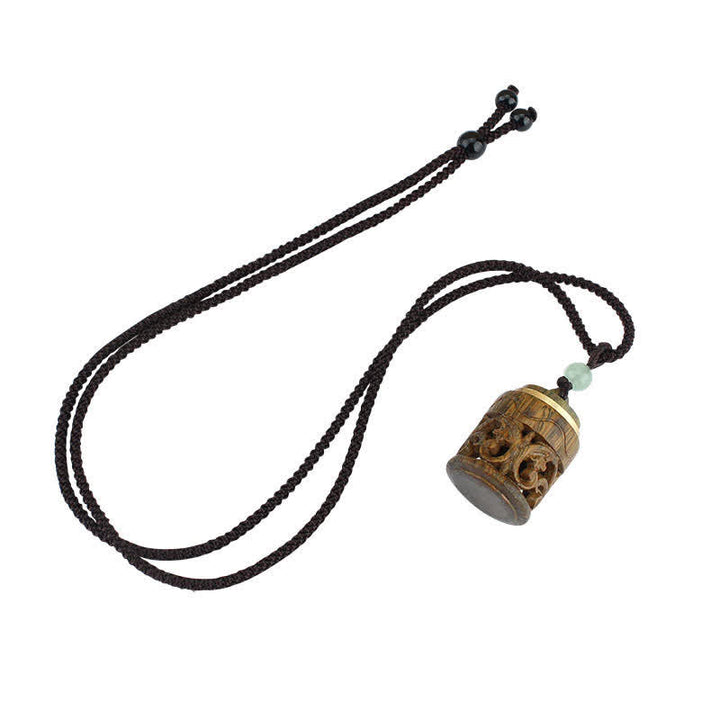 Buddha Stones Tibet Grünes Sandelholz Palisander Om Mani Padme Hum Lotus Positive beruhigende Halskette Anhänger - image 19