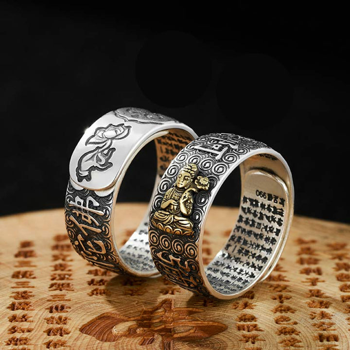 Verstellbarer Ring mit Buddha Stonesn, chinesischem Sternzeichen, Natal, Buddha, Reichtum, Glück