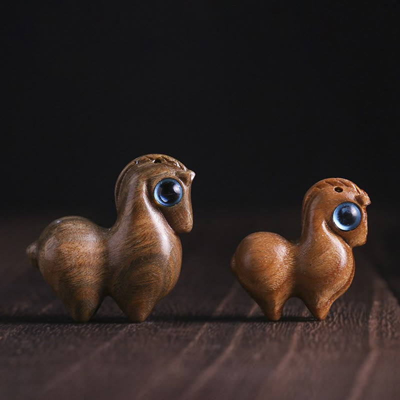 Buddha Stones, kleines Blatt, rotes Sandelholz, grünes Sandelholz, Glücks-Mini-Pferdeschutz-Dekoration - image 5