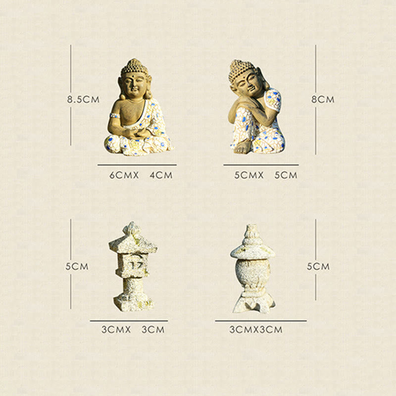 Meditierender Zen-Buddha-Gelassenheitsharz-Statuenfigur, Heimdekoration - image 22