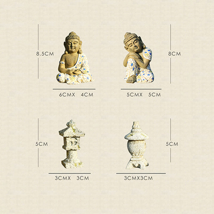 Meditierender Zen-Buddha-Gelassenheitsharz-Statuenfigur, Heimdekoration - image 22