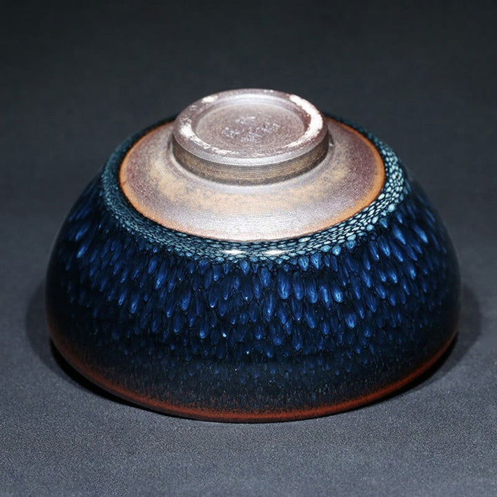 Buddha Stones, handgefertigt, blauer Francolinus-Spot, chinesische Jianzhan-Keramik-Teetasse, Kung-Fu-Teetasse, Schüssel - image 3