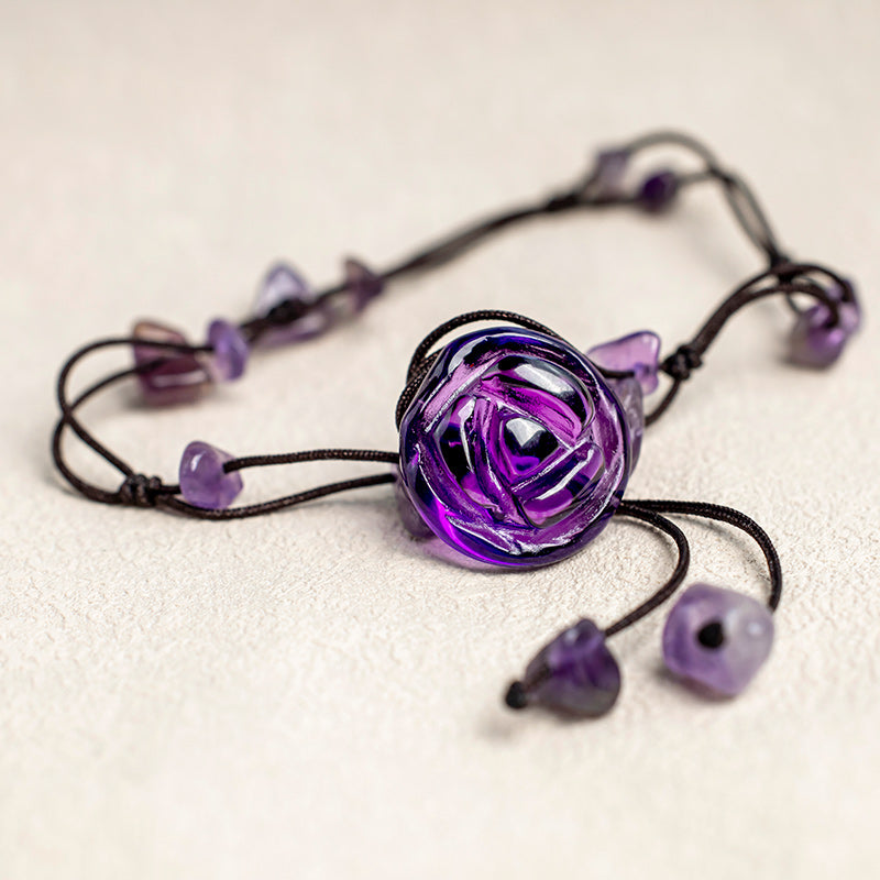 Fußkettchen mit Buddha Stonesn, Amethyst, rosa Kristall, grüner Aventurin, Rose, innerer Frieden, Heilung - image 5