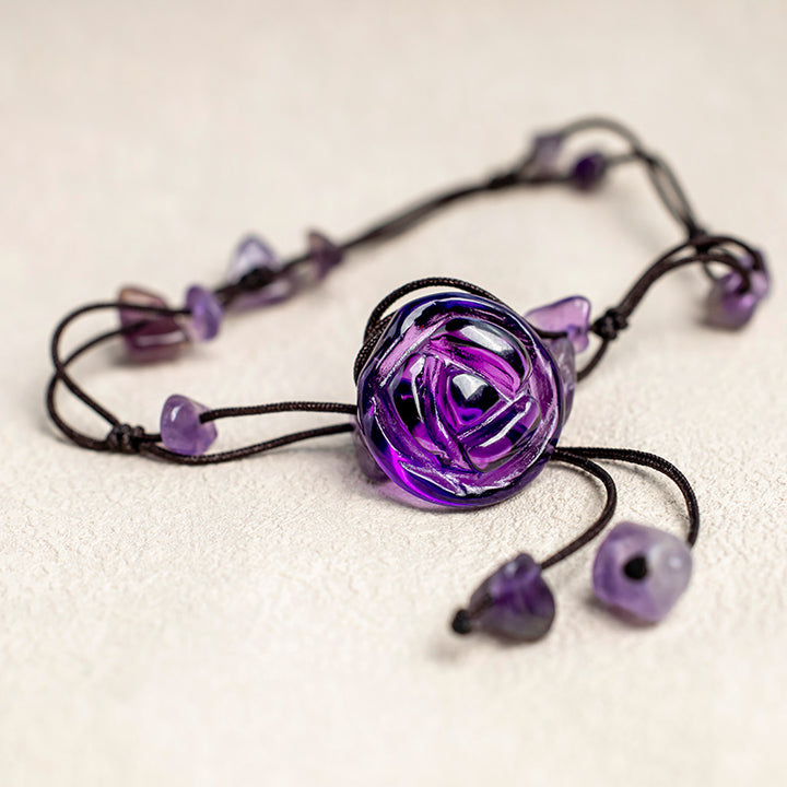 Fußkettchen mit Buddha Stonesn, Amethyst, rosa Kristall, grüner Aventurin, Rose, innerer Frieden, Heilung - image 5