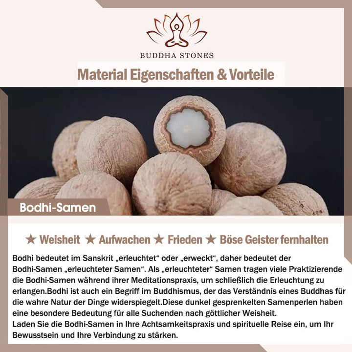 Buddha Stones, 108 Mala-Perlen, Pfirsichholz, Bodhi-Samen, Lotus-Gebet, Meditationsarmband