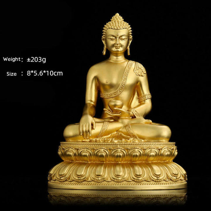 Shakyamuni Amitabha Medizin-Buddha-Figur, Gelassenheit, Kupferstatue, Heimdekoration - 10 cm Shakyamuni - image 1