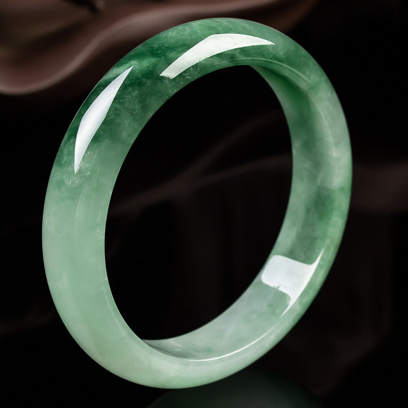 Armreif mit Buddha Stonesn, natürlichem Jade, Glückssegen - 63-64 mm - image 0