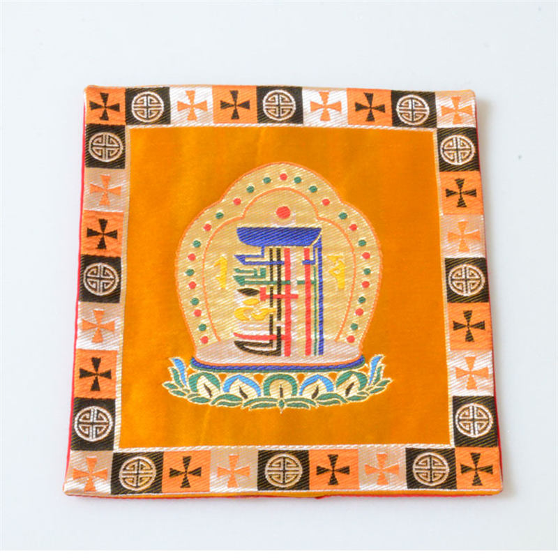 Gebetsaltarmatte Man-Bcu Kalachakra Heilung Meditation Jacquard-Matte - Orange - image 7