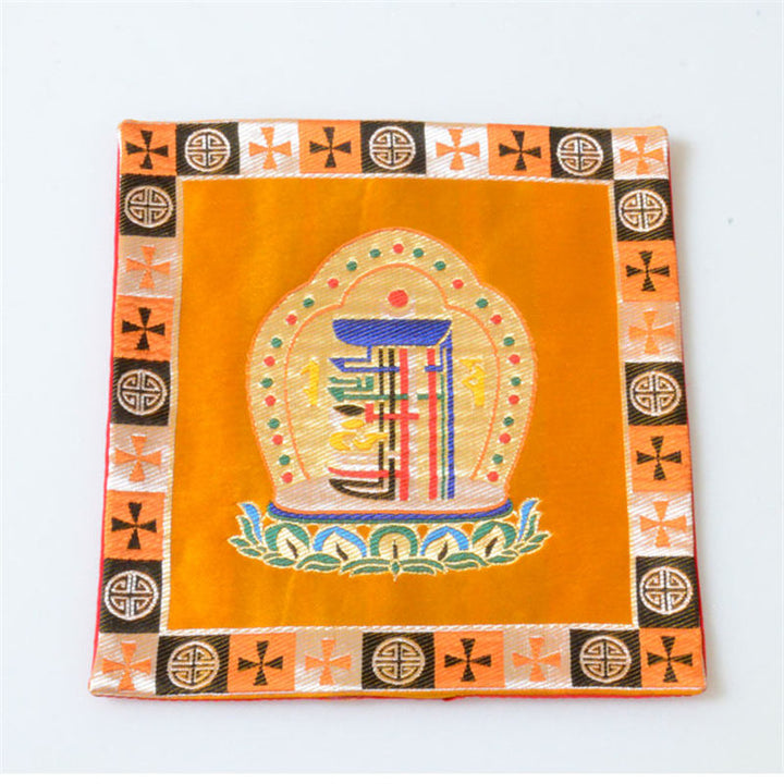 Gebetsaltarmatte Man-Bcu Kalachakra Heilung Meditation Jacquard-Matte - Orange - image 7