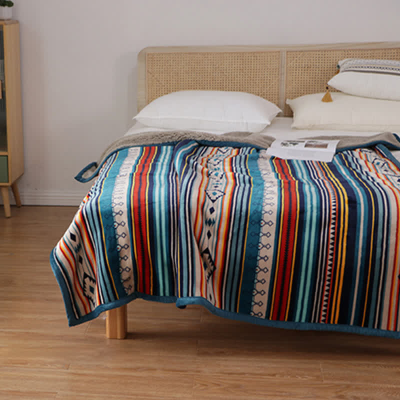 Geometrische warme weiche Bettüberwurfdecke - image 15